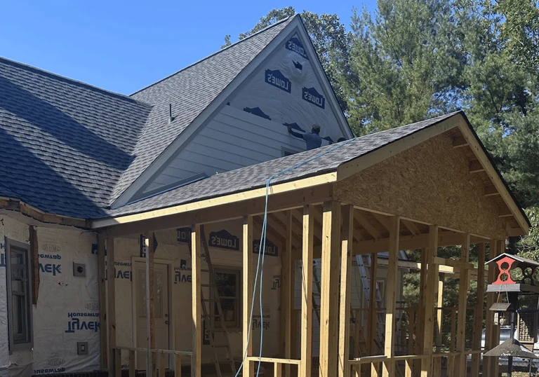 Home addition framing
